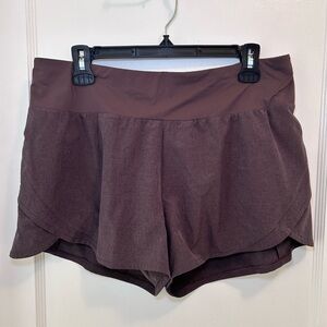 CALIA High Rise Brown/Purple Activewear Shorts 3in Inseam Women’s L